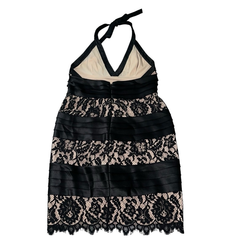 NWOT Vtg Y2K BCBGMaxazria Black Lace Illusion Halter Dress Size 8 - Picture 5 of 13
